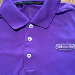 Adidas Golf  Purple Polo Shirt sz s